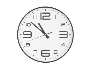 Black and white clock isolated on white background