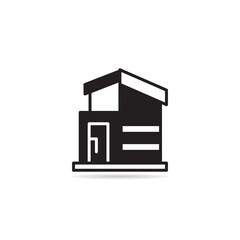 modern house building icon vector illustration