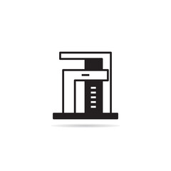 modern house building icon vector illustration
