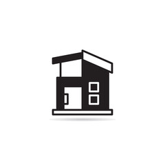modern house building icon vector illustration