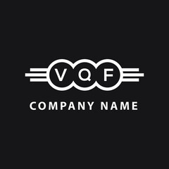 VQF letter logo design on black background. VQF  creative initials letter logo concept. VQF letter design.
