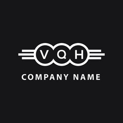 VQH letter logo design on black background. VQH  creative initials letter logo concept. VQH letter design.
