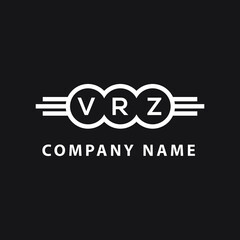 VRZ letter logo design on black background. VRZ  creative initials letter logo concept. VRZ letter design.
