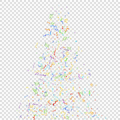 Color serpentine carnival red spiral ribbon curly