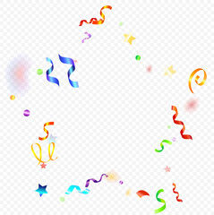 ribbon spiral confetti carnival color shine gift