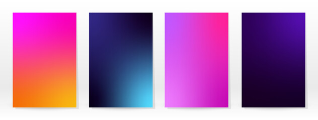 Minimal Poster. Pastel Soft. Rainbow Gradient Set.