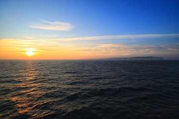 Naklejka na ściany i meble Sunset over danish coast and Baltic Sea