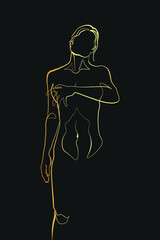 Surreal Faces Continuous line, drawing of set faces and hairstyles, fashion concept, woman's beauty, minimalist, vector illustration, pretty sexy. Love yourself and take care of yourself.