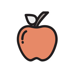 Apple , Autumn filled outline icon.