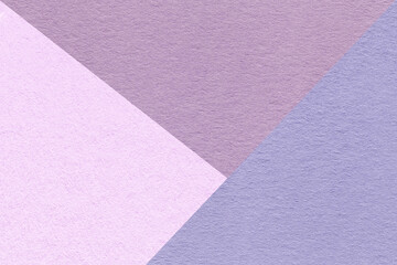 Fototapeta premium Texture of craft pastel lilac and violet colors paper background, macro. Structure of vintage purple craft cardboard