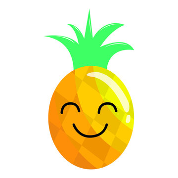 Cute pineapple character vector illustration design