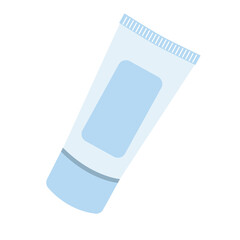 Closed tube with cream, mask, peeling, other care cosmetics. Cosmetic package image