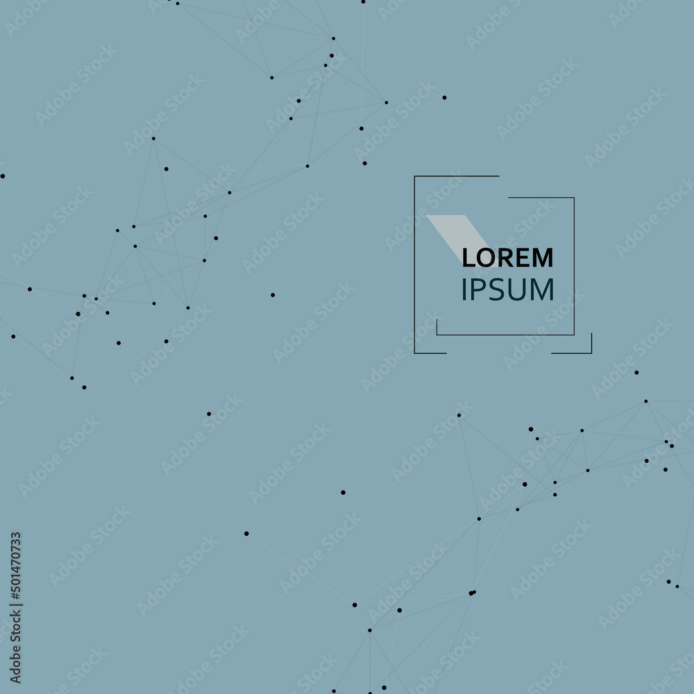 Poster Vector connect lines and dots. Cover template for technology. Abstract background