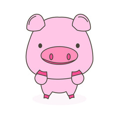 Vector cute pig cartoon design