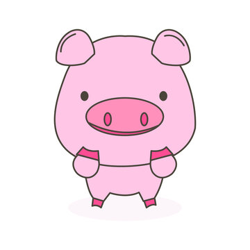 Vector cute pig cartoon design