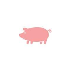 pig logo design icon vector