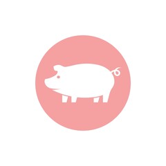 pig logo design icon vector