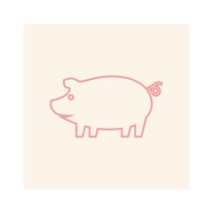 pig logo design icon vector