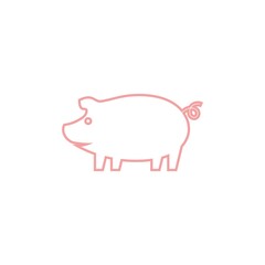 pig logo design icon vector
