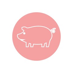 pig logo design icon vector