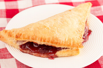 Cherry Turnover Made with Pie Filling and Flakey Pastry