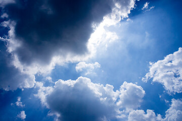 Naklejka na ściany i meble blue sky with cloud closeup 6