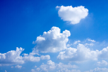 Naklejka na ściany i meble blue sky with cloud closeup 39