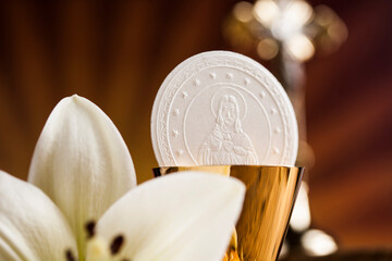 Eucharist, sacrament of communion background