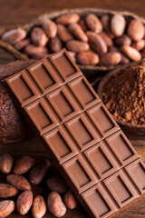 Chocolate sweet, cocoa and food dessert background
