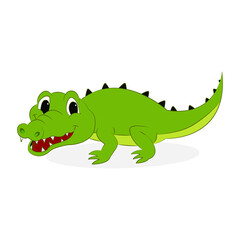 Cartoon crocodile vector illustration
