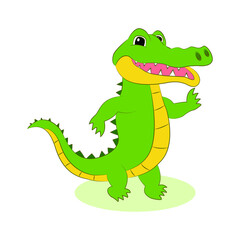 Obraz premium Vector crocodile graphic design illustration