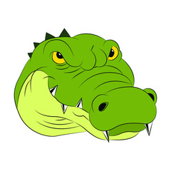 Vector mascot head design of a crocodile