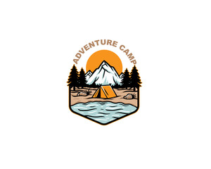 Adventure Camping in The Mountain Logo