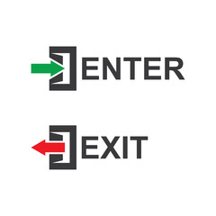 Fototapeta premium Enter and exit icon