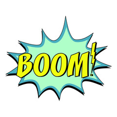 Boom comic burst vector sign