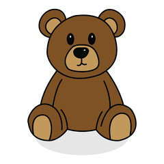 Cartoon teddy bear vector illustration