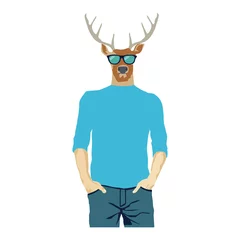 Foto op Aluminium Vector deer in hipster style design ©  GraphicsNinja