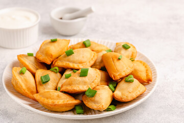 Dumplings, filled with mashed potatoes.
