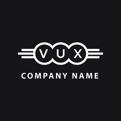 VUX letter logo design on black background. VUX  creative initials letter logo concept. VUX letter design.
