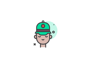 Cop flat icon premium vector. modern and professional. creative symbol. regular use icon. ecommerce design for business.svg