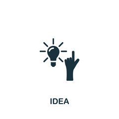 Idea icon. Monochrome simple Business Motivation icon for templates, web design and infographics