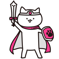 色加工ok　ねこ素材No.131 勇者