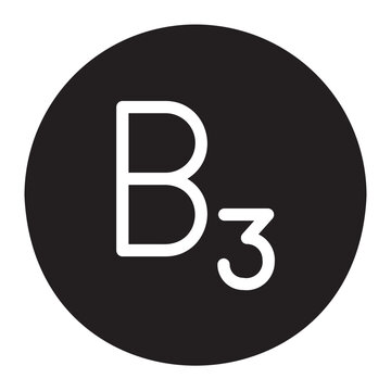 Vitamin B3 Glyph Icon