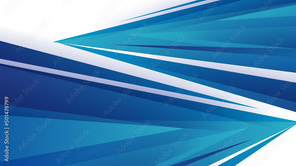 Wall mural modern 3d blue abstract background with overlap layers. dark blue background with abstract graphic e