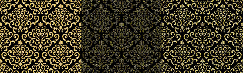 エレガントなバロック様式アカンサス/ダマスク柄ベクター高級背景