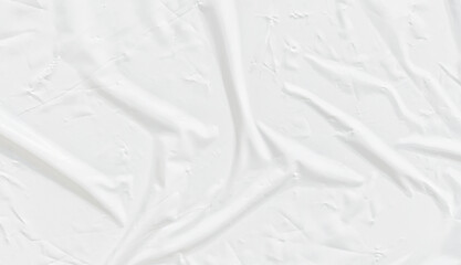 Crumpled paper texture background for various purposes. White wrinkled paper texture