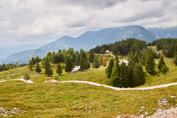 Slowenien, Velika Planina, Hirtensiedlung