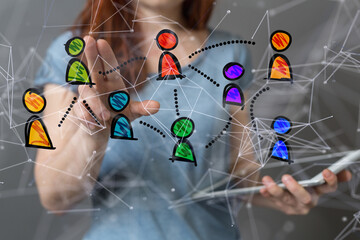  people network structure HR - Human resources management and recruitment
