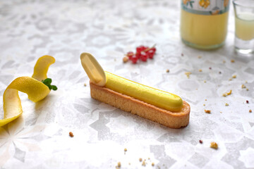 Sweet dessert on light background with shallow depth of field