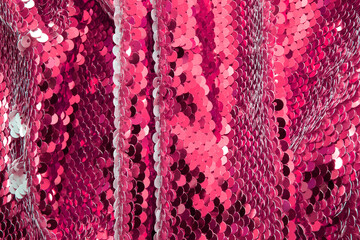 Pink sequins fabric
